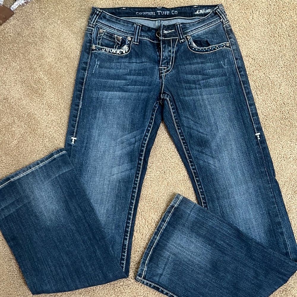 Cowgirl tuff boot cut jeans